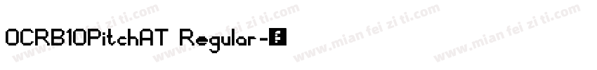 OCRB1OPitchAT Regular字体转换